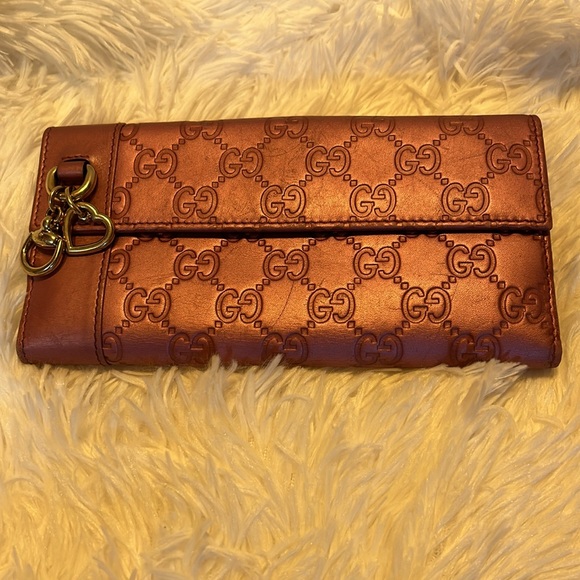 Gucci Ophidia Pink Leather Wallet